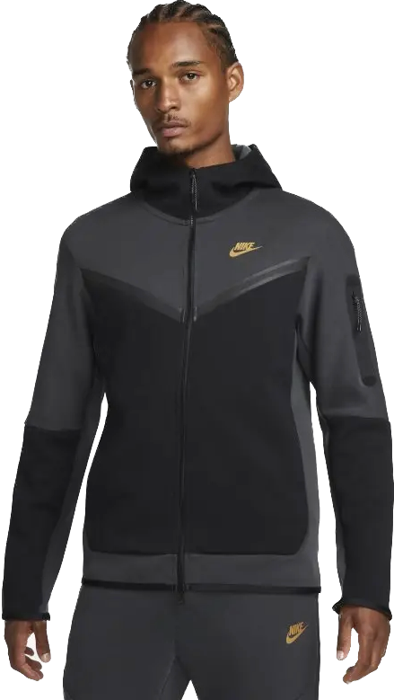 Nike Tech Fleece men’s hoodie XXL (2XL) black / gold