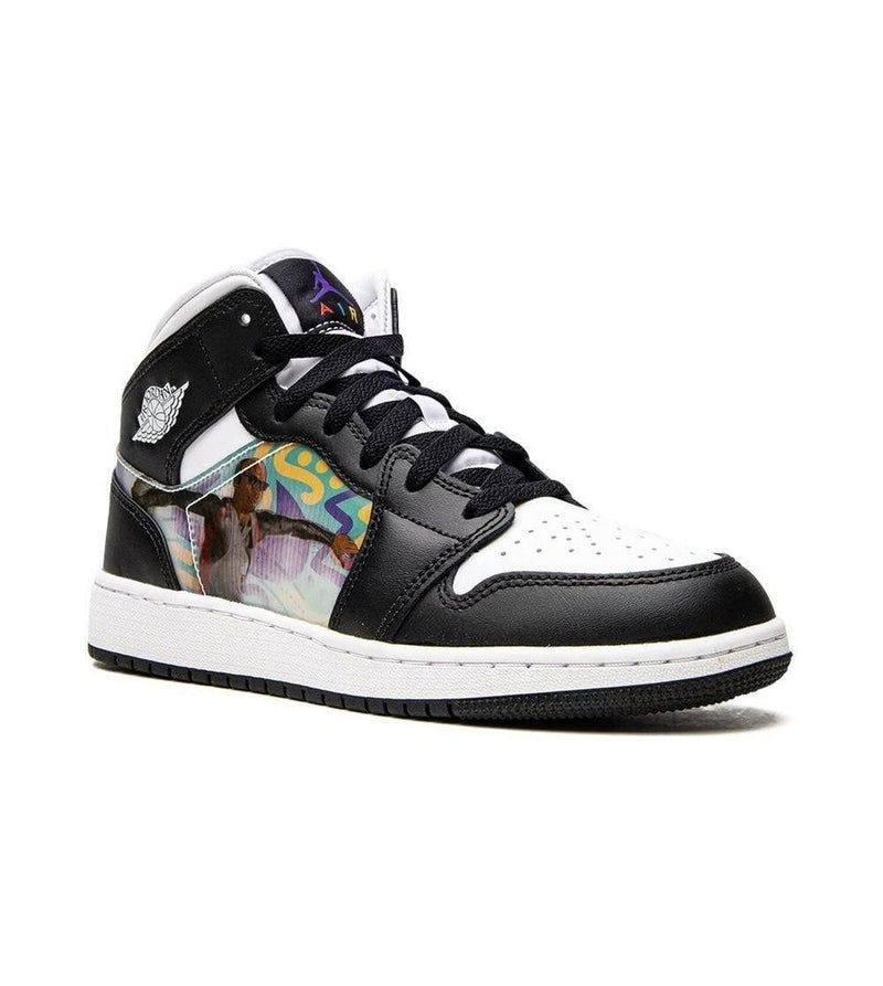 Nike Air Jordan 1 Mid Holographic / hologram trainers UK 3.5