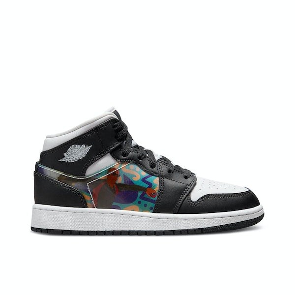 Nike Air Jordan 1 Mid Holographic / hologram trainers UK 3.5