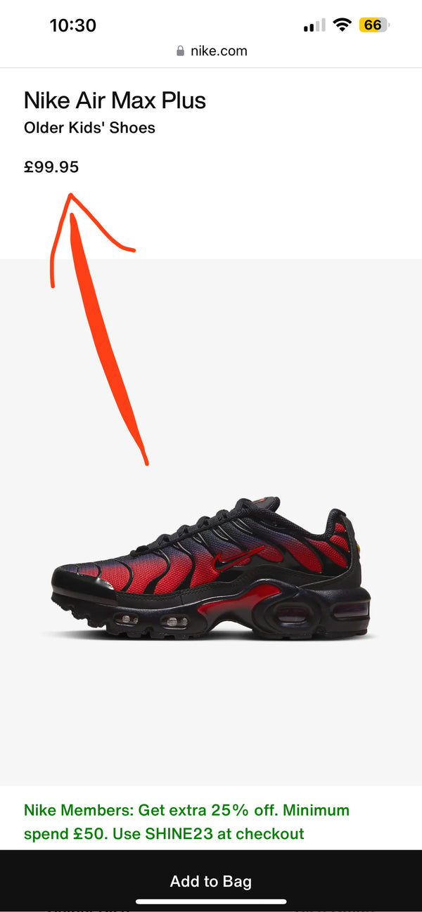 Nike Air Max Plus TN Size 5.5