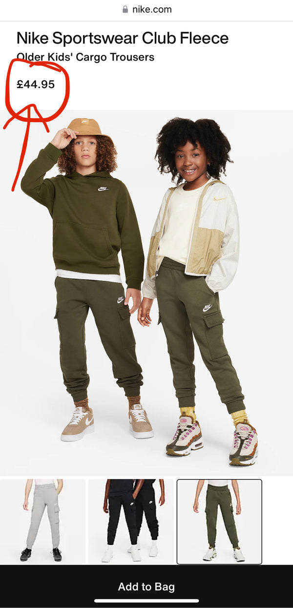 Nike Cargo Joggers Kids Medium 10-12Yrs